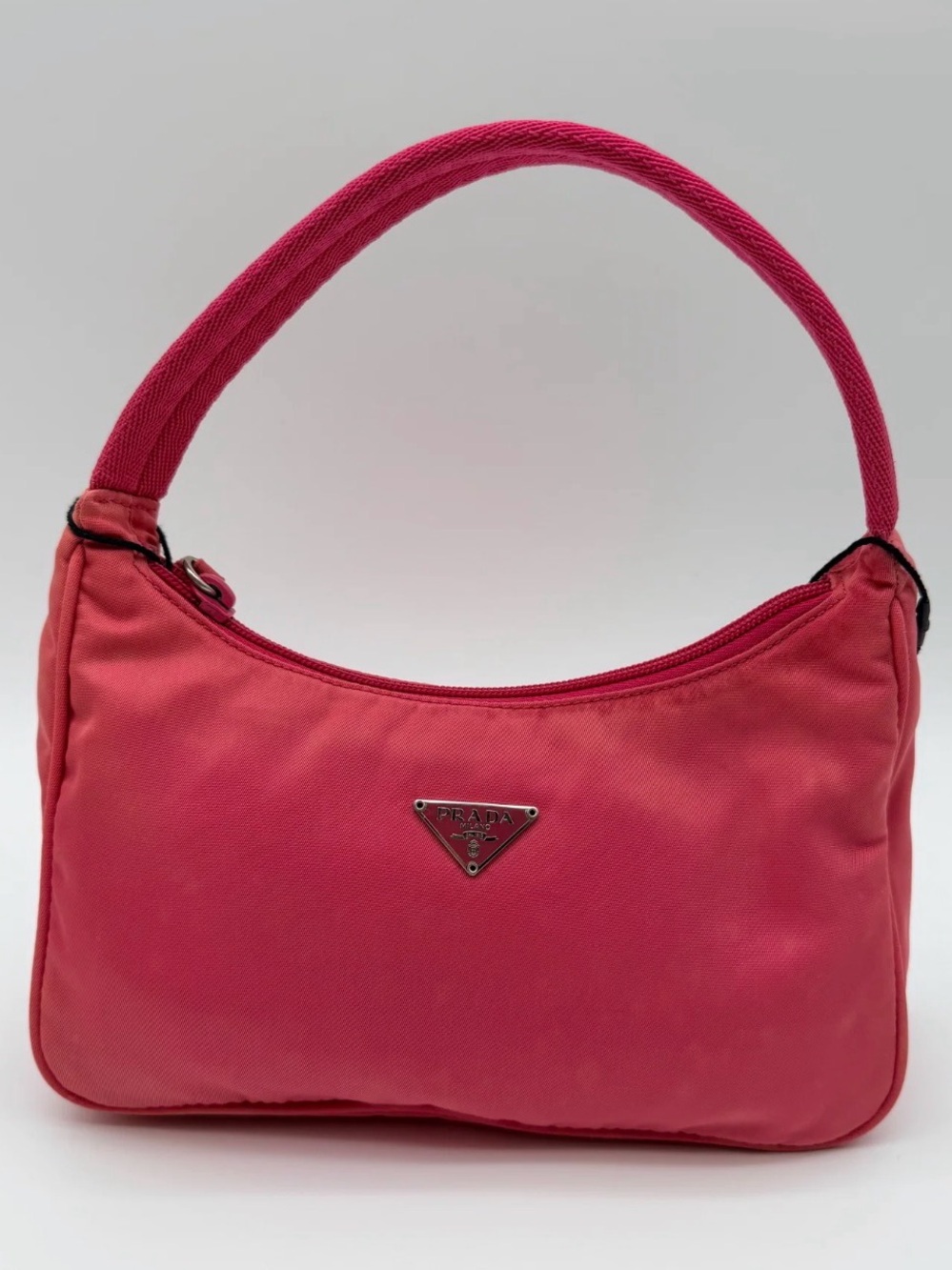 Authentic Vintage Prada Nylon Mini Hobo Bag in Pink